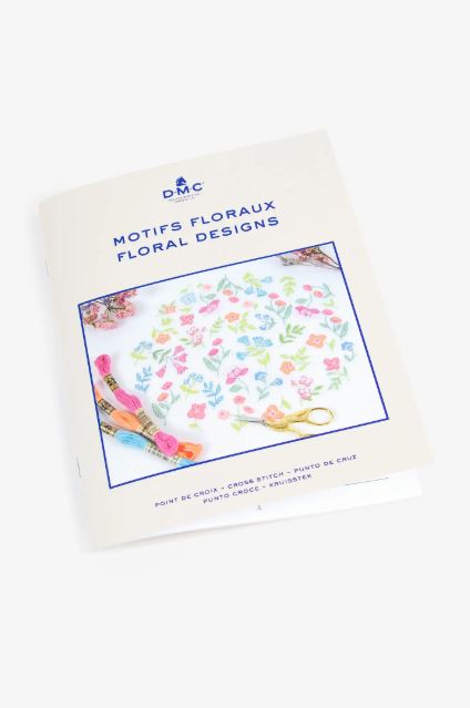 Mini Libro Patrones de Flores en Punto de Cruz - DMC