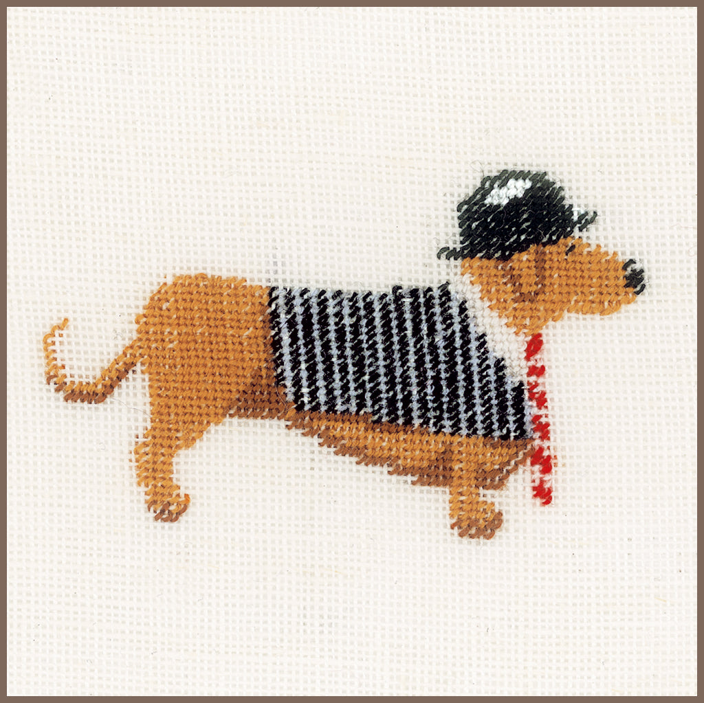 Kit punto de cruz "Dog in Bowler" - PN0148260