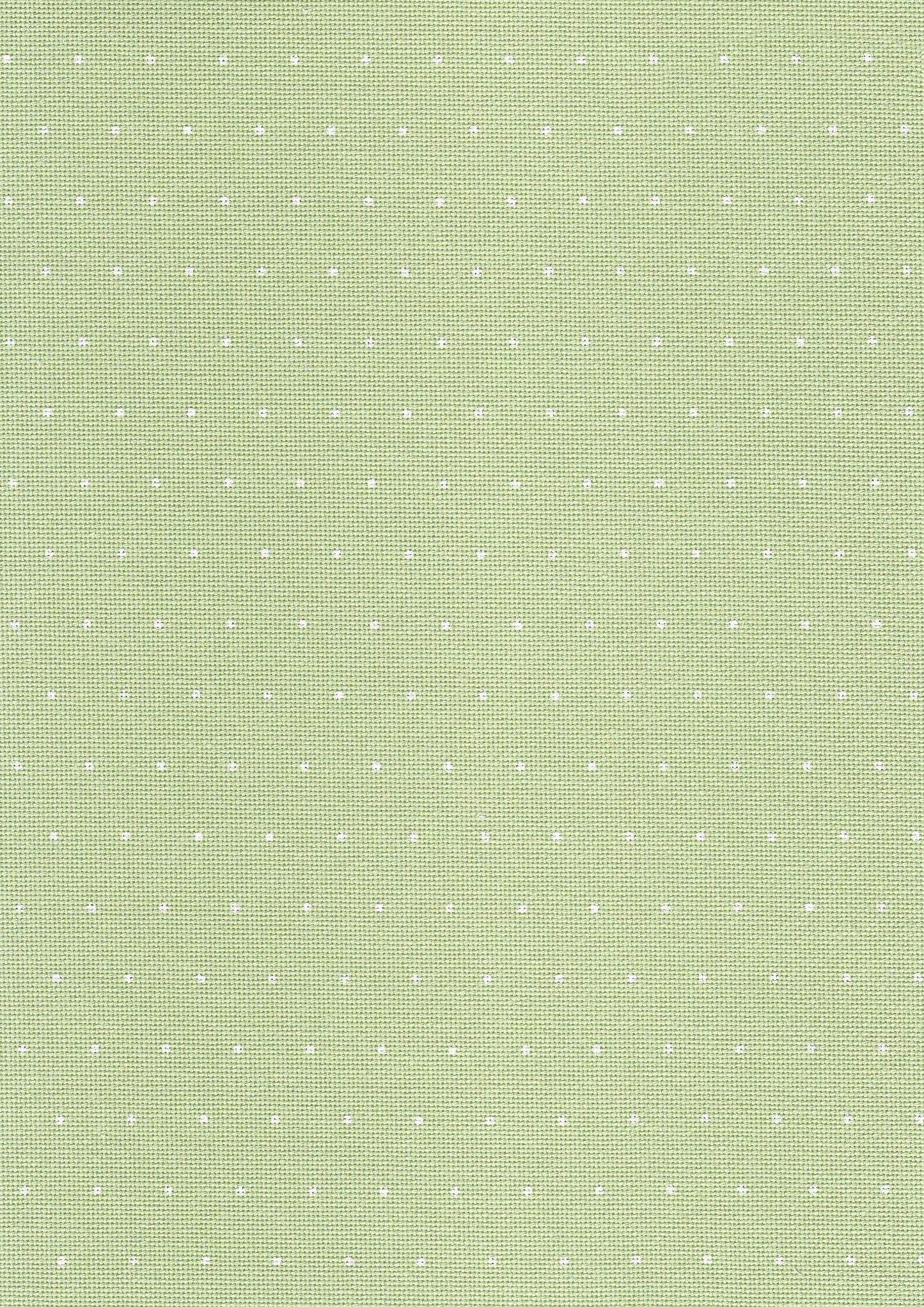 Tela Lugana 25ct Zweigart Wish verde con diseño Mini Dots de puntos blancos para bordado decorativo, punto de cruz y técnicas detalladas