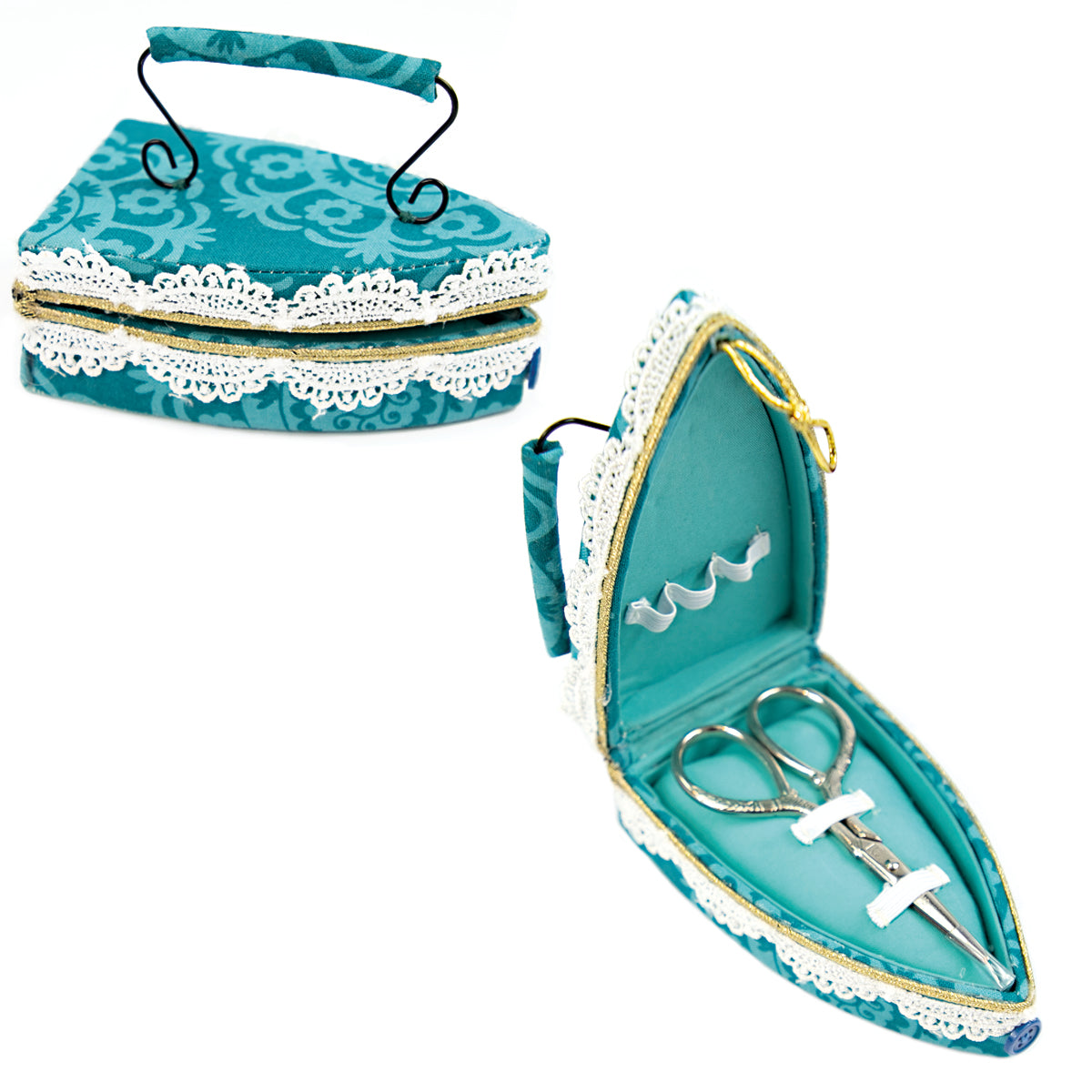 Alfiletero estilo vintage con tijeras de una plancha de RTO