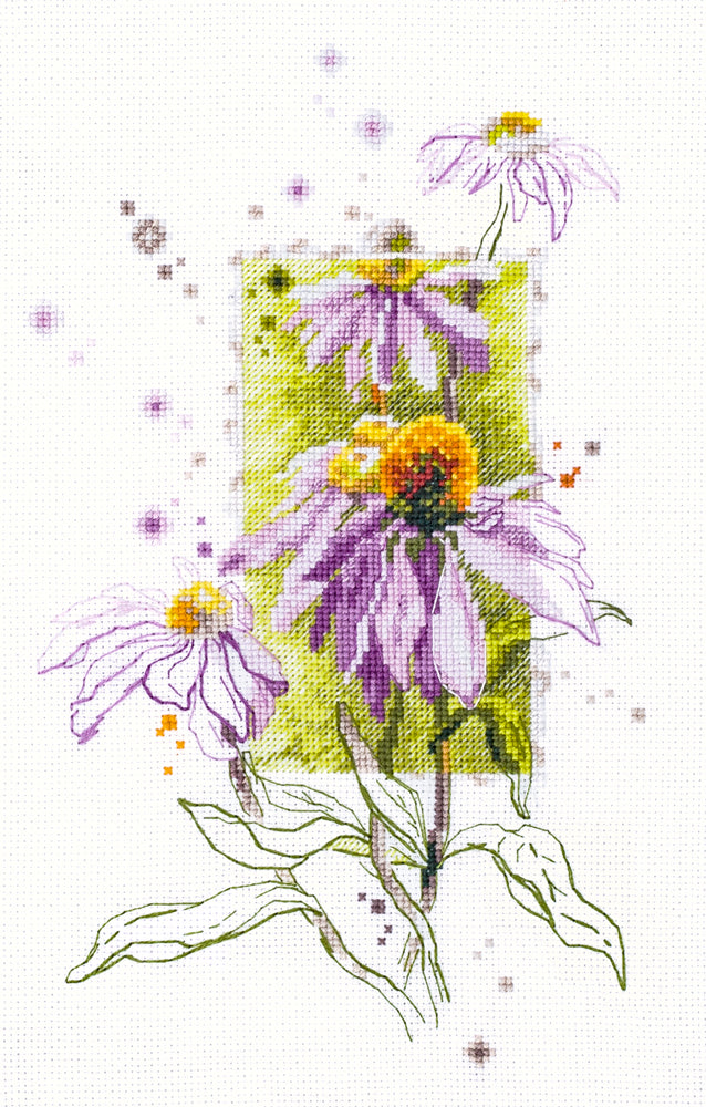 Kit punto de cruz "Echinacea" 100-101