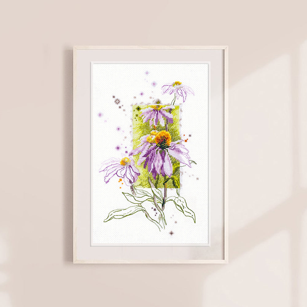 Kit punto de cruz "Echinacea" 100-101