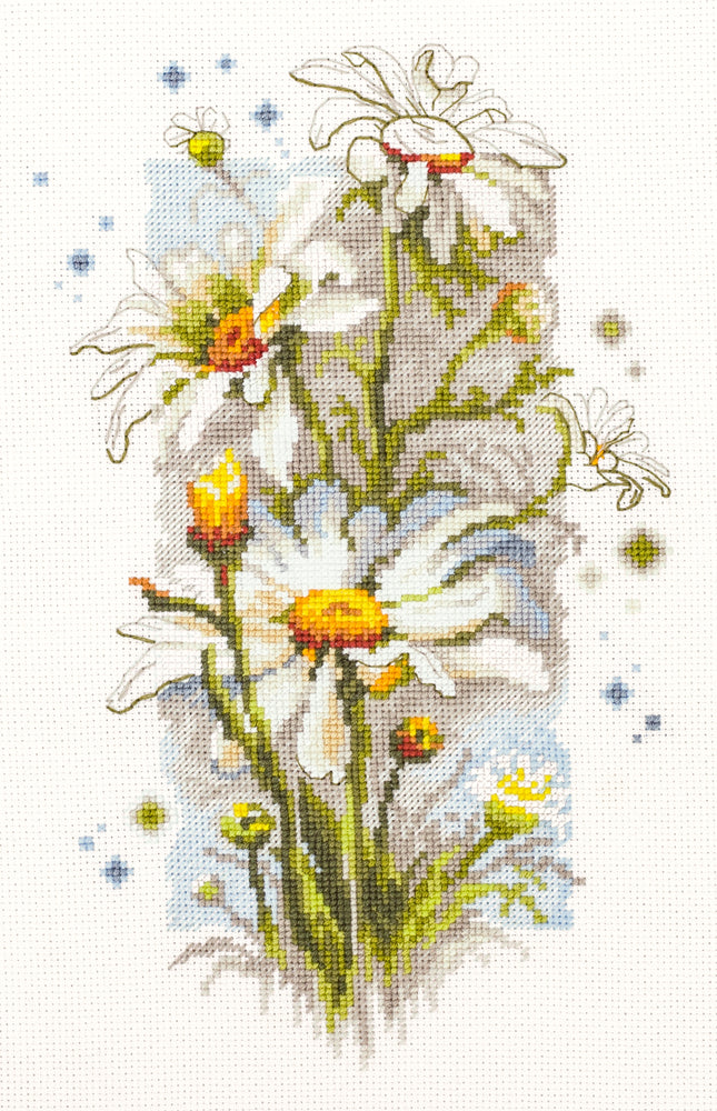 Kit punto de cruz "White Daisies" 100-103