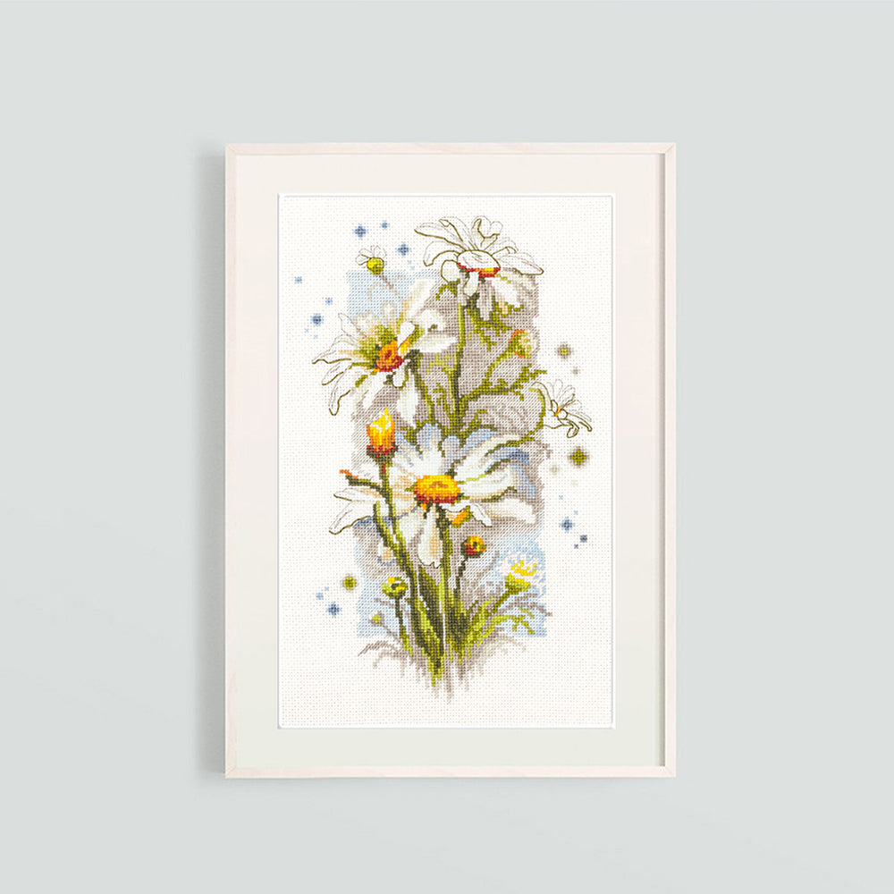Kit punto de cruz "White Daisies" 100-103