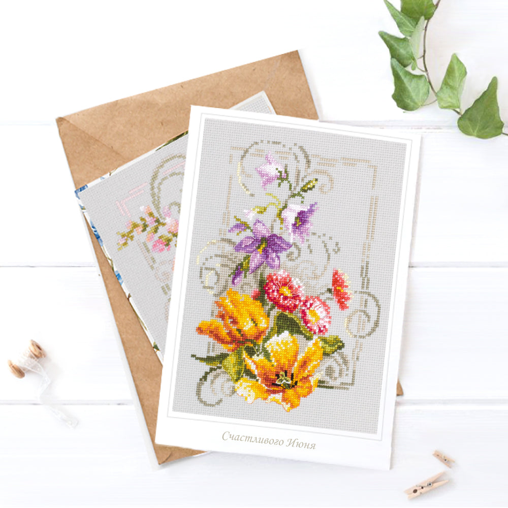 Kit punto de cruz "Happy June" 100-162