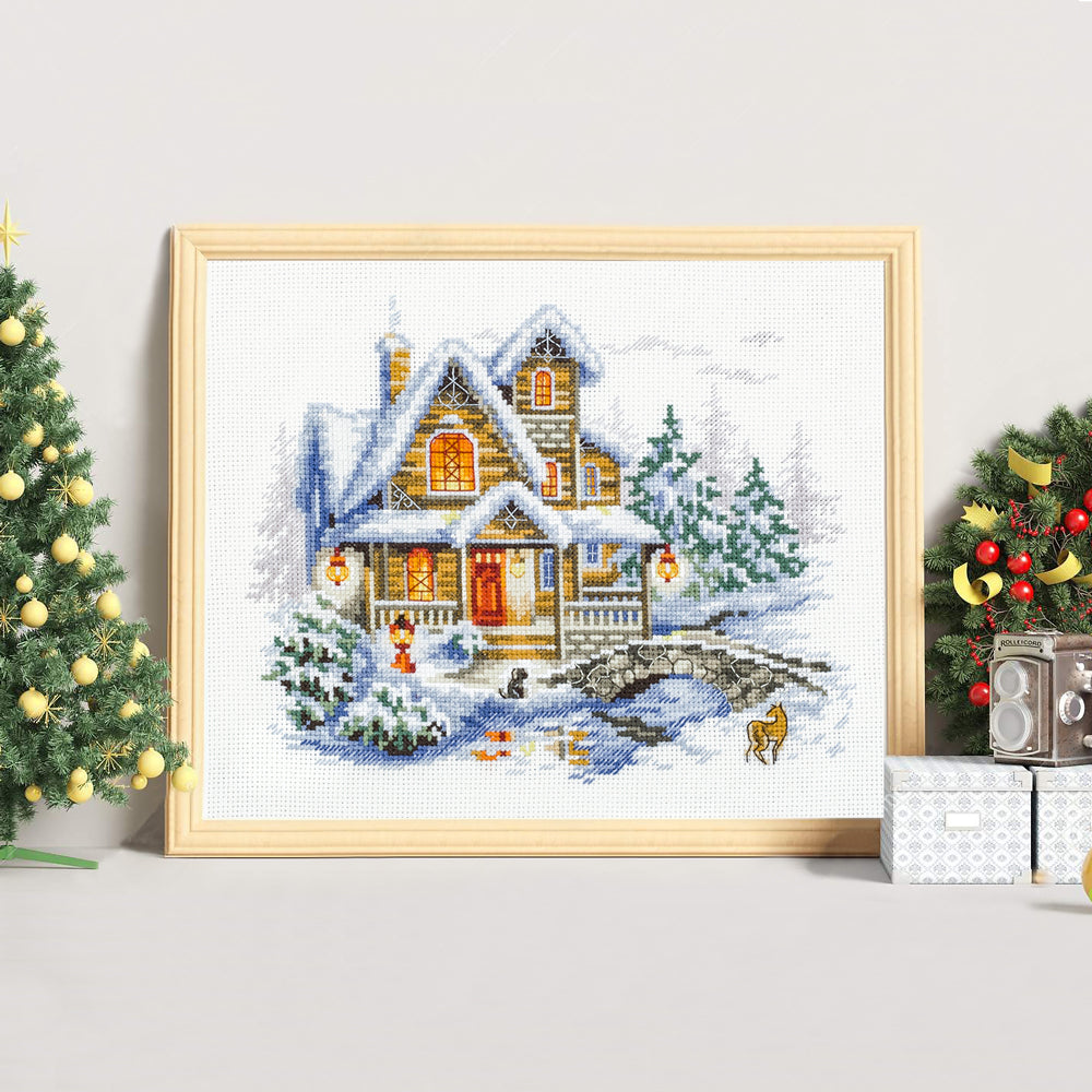 Kit punto de cruz "Winter Cottage" 110-042