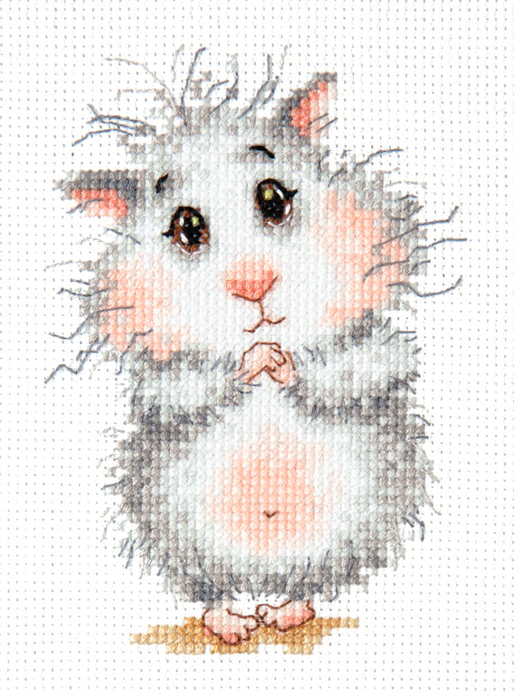 Kit ponto cruz "Compre um hamster, por favor!" 19-16