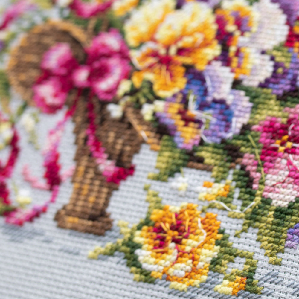 Kit punto de cruz "Pansy Bouquet" 219-377