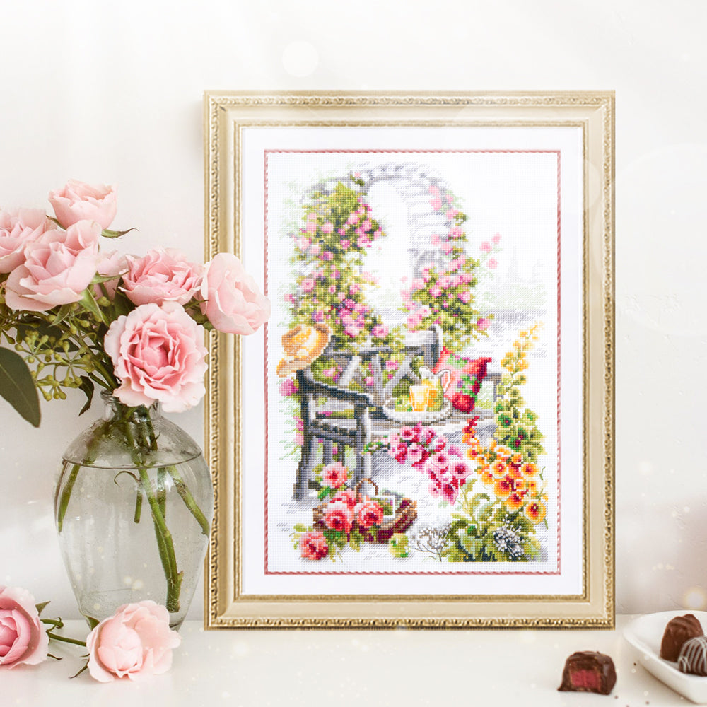 Kit punto de cruz "Retreat Garden" 250-065
