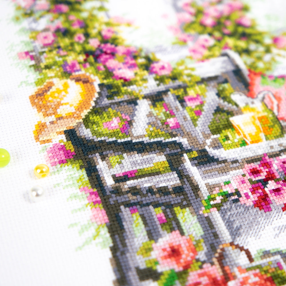 Kit punto de cruz "Retreat Garden" 250-065