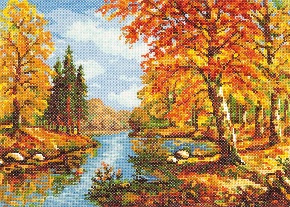 Kit punto de cruz "Golden Autumn" 45-02