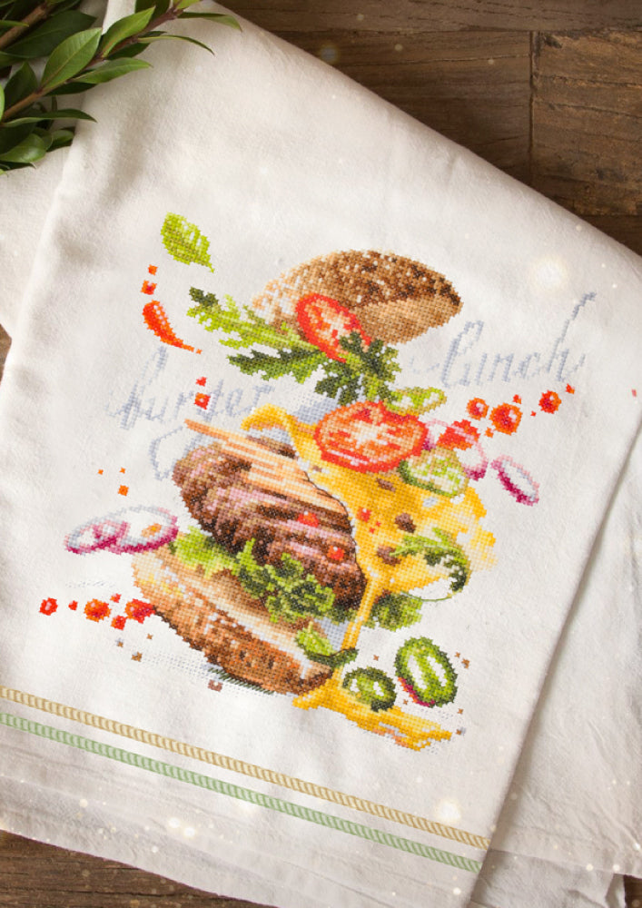 Kit punto de cruz "Burger Lunch" 528-556