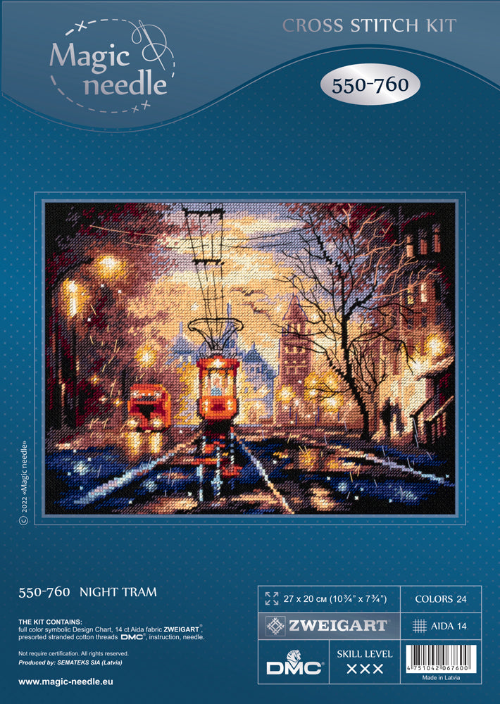 Kit punto de cruz "Night Tram" 550-760
