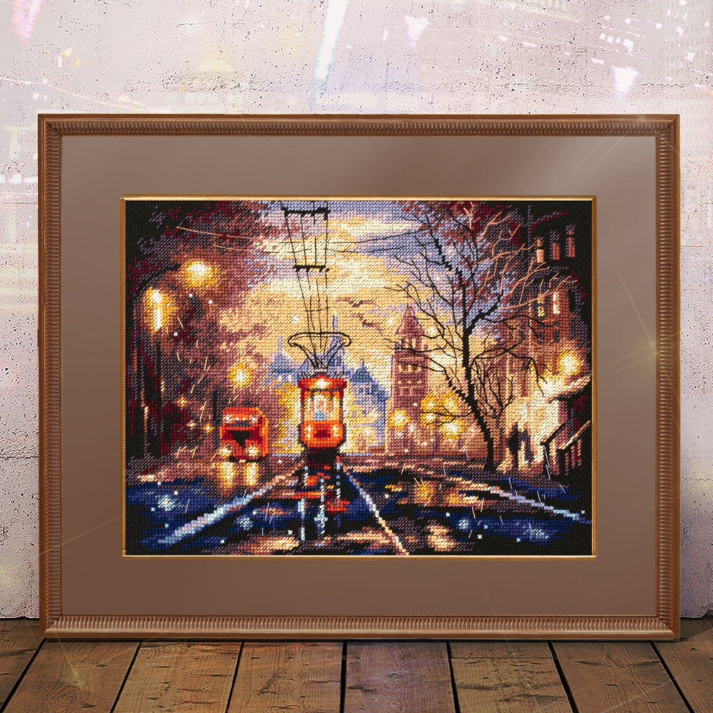 Kit punto de cruz "Night Tram" 550-760