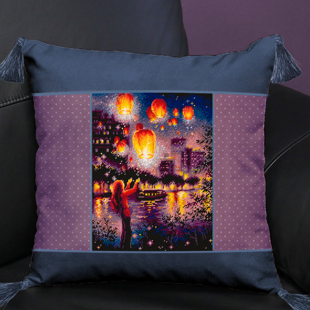 Kit ponto cruz "Sky Lanterns" 550-761