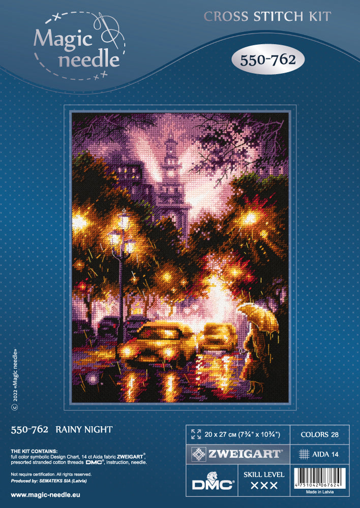 Kit punto de cruz "Rainy Night" 550-762
