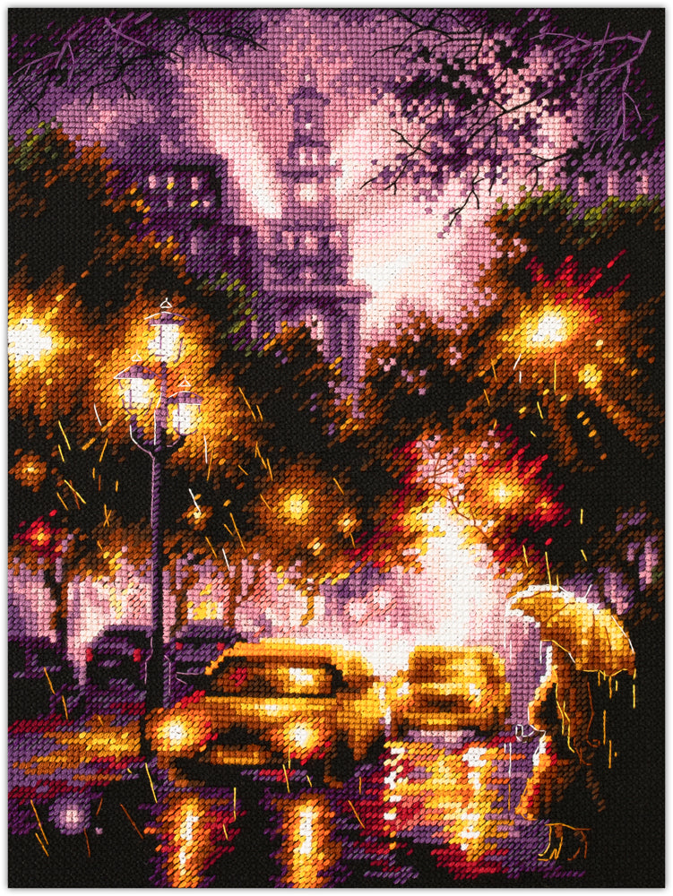 Kit punto de cruz "Rainy Night" 550-762
