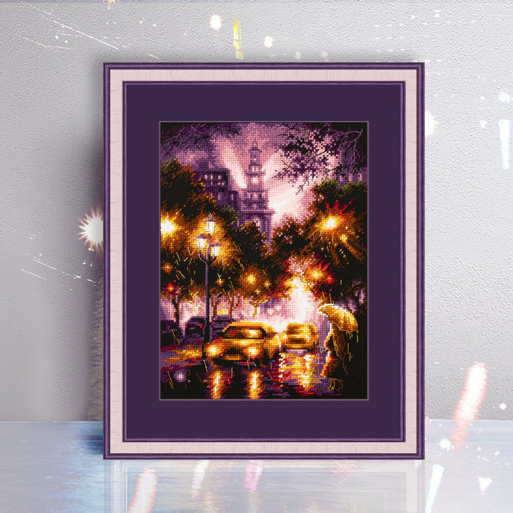 Kit punto de cruz "Rainy Night" 550-762