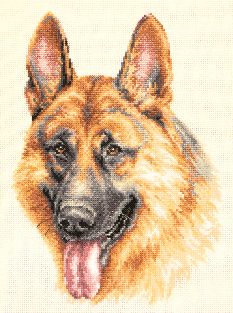 Kit punto de cruz "German Shepherd" 59-23