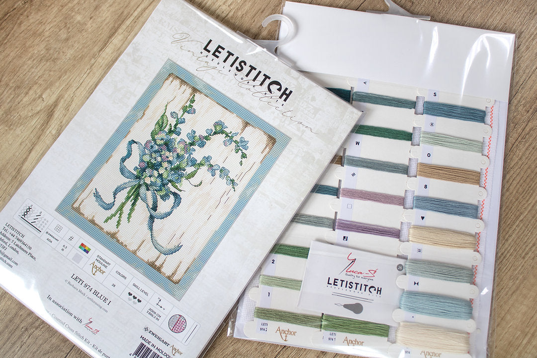 Kit de Punto de Cruz Letistitch "Blue I" - Leti 974
