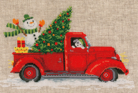 Kit punto de cruz "Camión navideño" - PN0166616 - ElMundoEnCruz