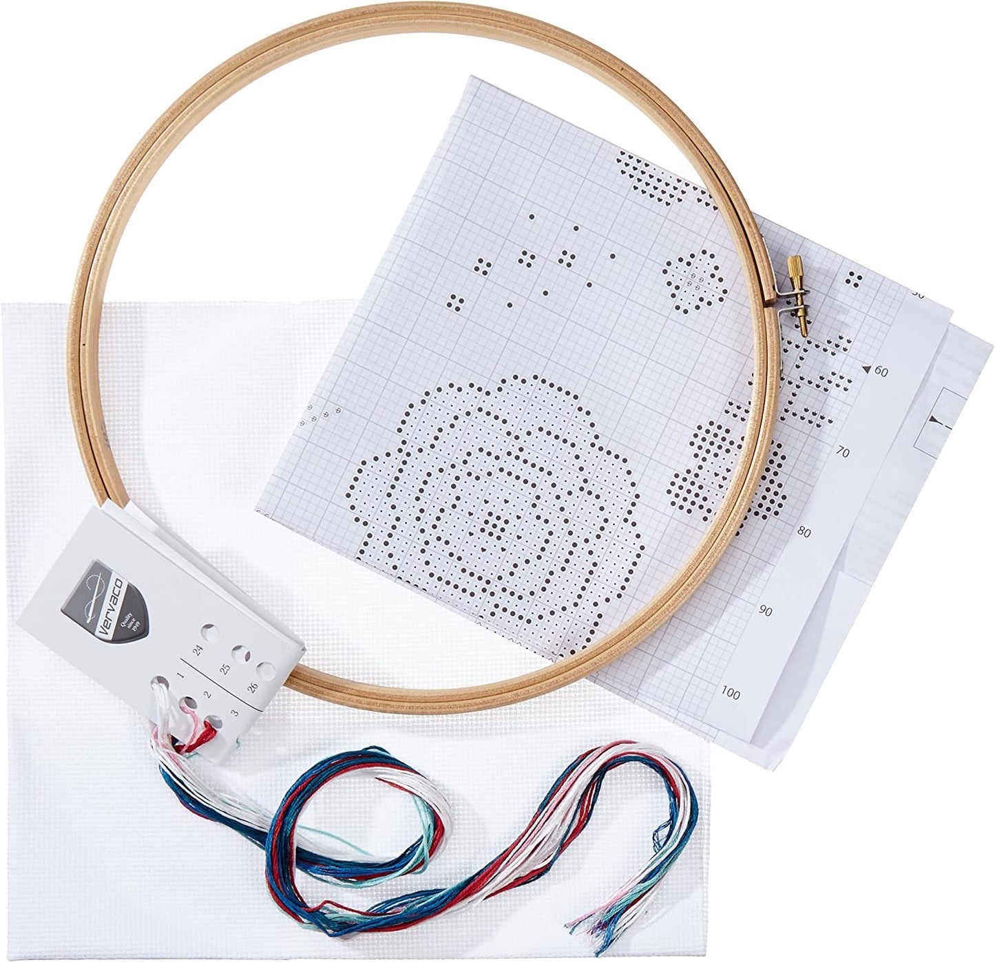 Kreuzstichset mit Stickrahmen „Just be Happy“ – PN0156333