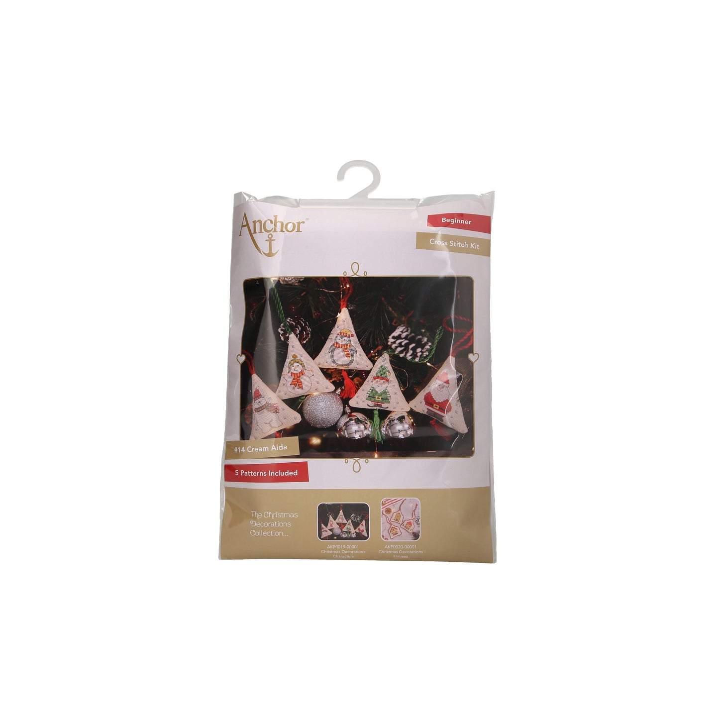 Empaquetado Kit de punto de cruz decoraciones navidad con papa Noel, Santa, elfo, pinguino, muñeco de nieve y oso polar de Anchor