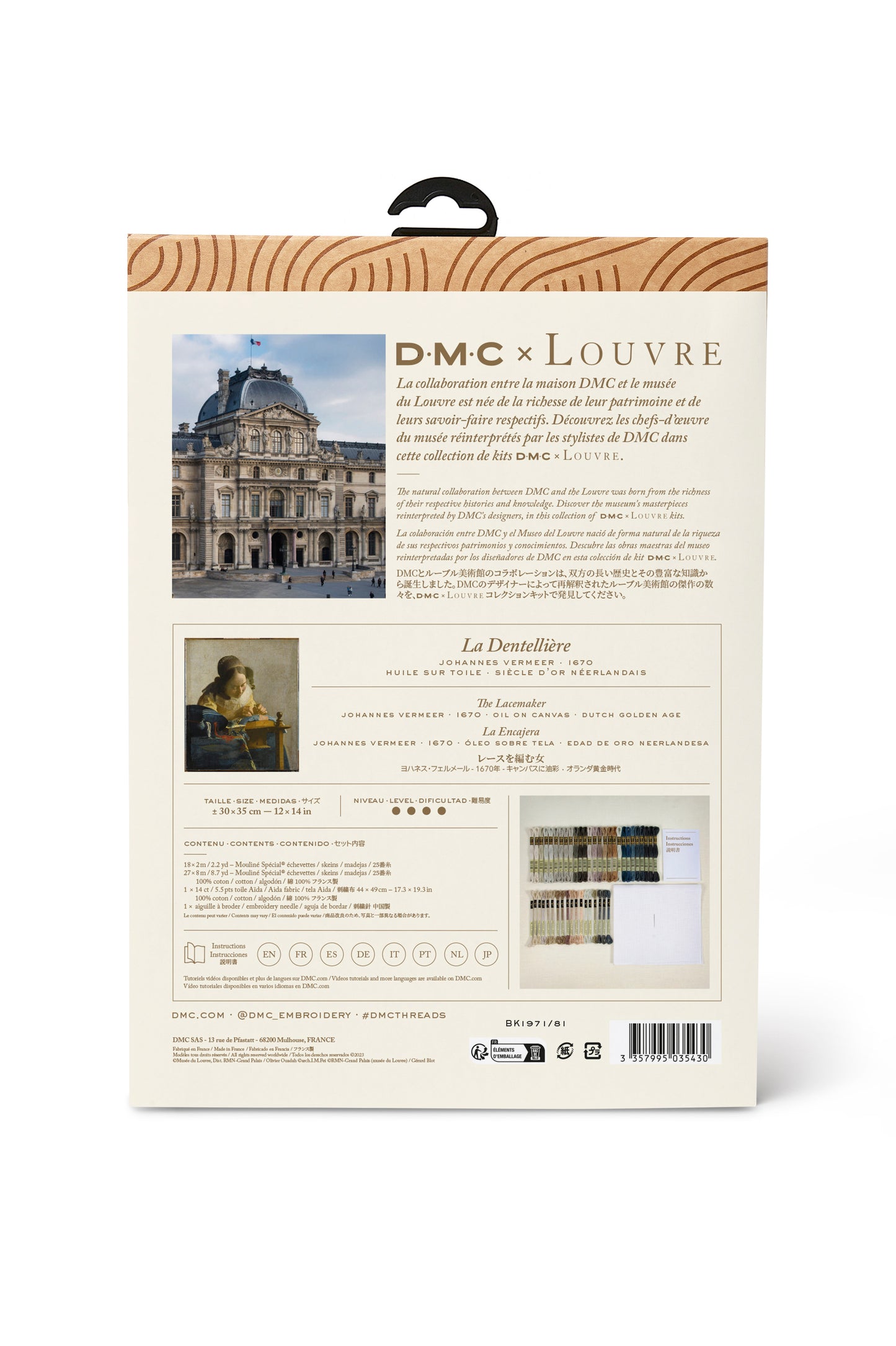 Kit de punto de cruz DMC "La Encajera" - BK1971/81