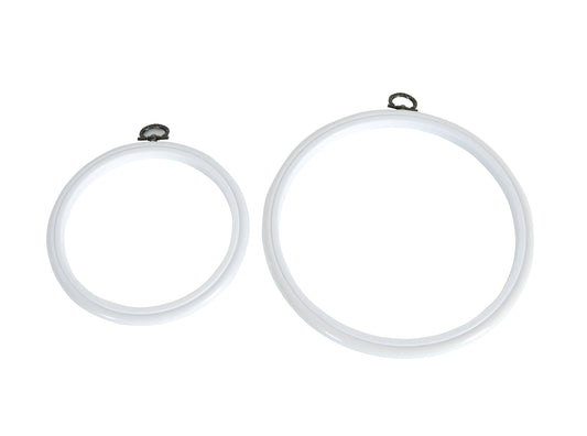 bastidor aro de bordado flexible redondo DMC 17,5cm blanco