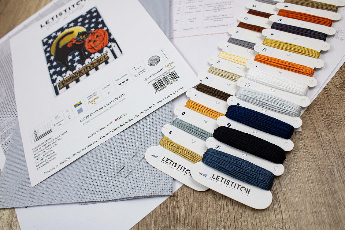 Kit de Punto de Cruz Letistitch "Don't be a scaredy cat!" - L8039