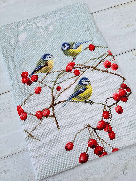 Kit de Punto de Cruz Letistitch "Blue tits" - Leti 942