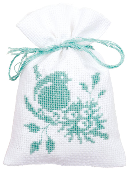 Set de 3 Bolsitas de Hierbas en Punto de Cruz "Birds and blossoms" - Vervaco