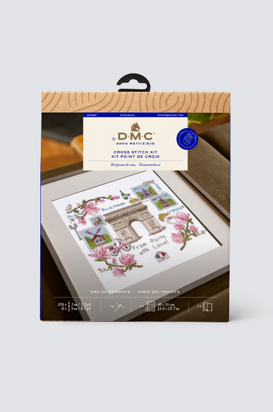 Kit punto de cruz DMC "Arc de Triomphe - Colección Diseñadoras" - BK1976