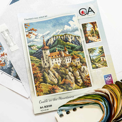 Kit de Punto de Cruz Collection D’Art" Castillo en las Montañas" - BC8109