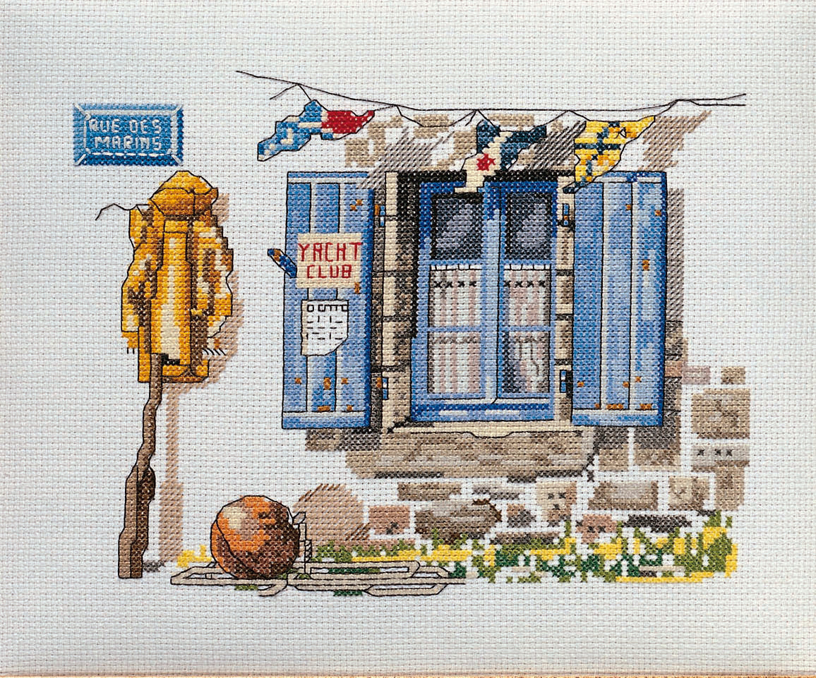 Kit de Punto de Cruz "Calle de los Marineros" (según J.R. Morel) - Marie Coeur