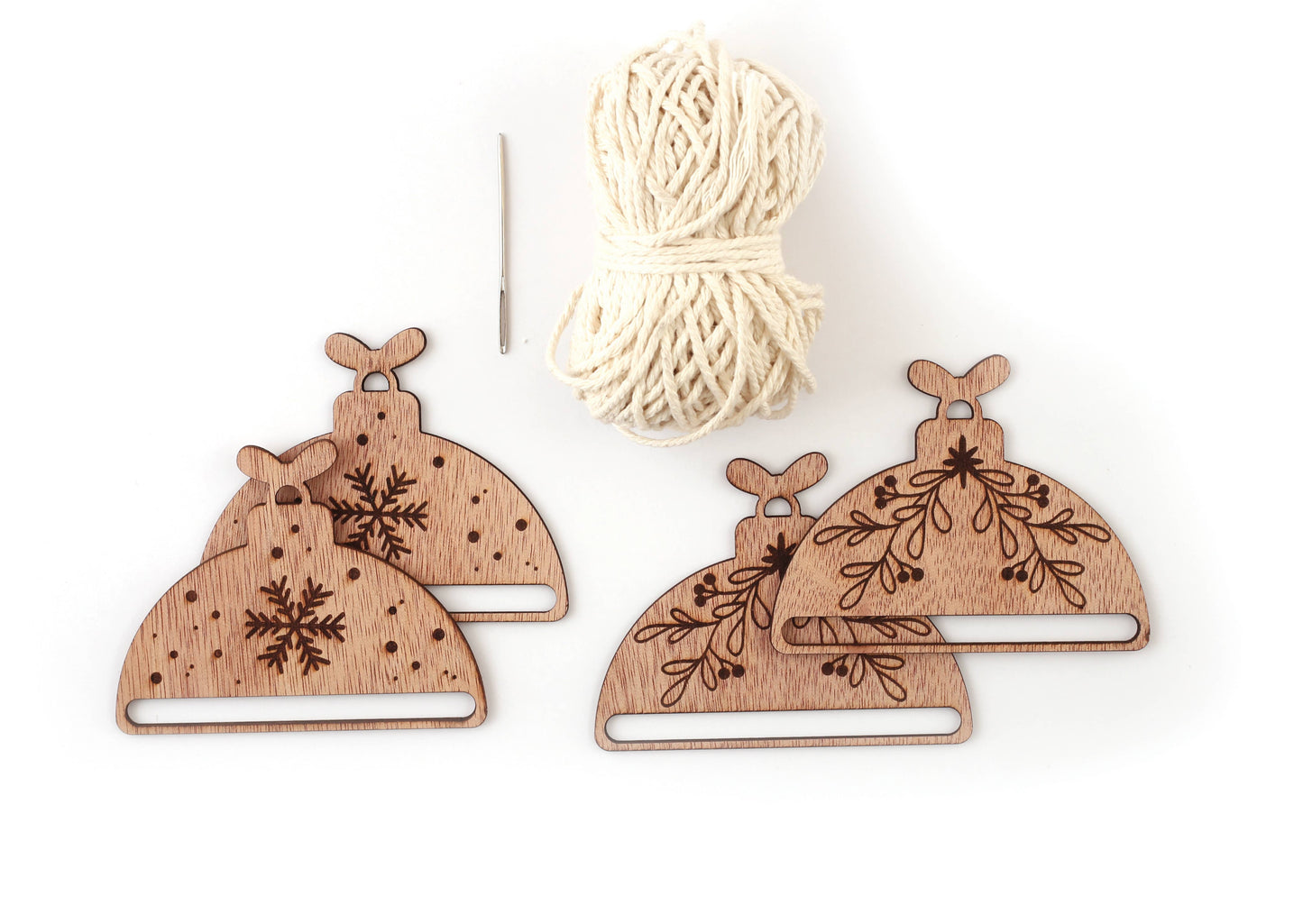 Kit para Crear x4 Bolas de Navidad de Macramé - Graine Créative