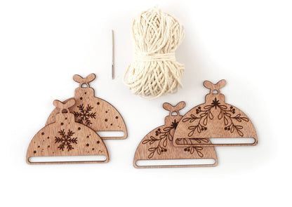 Kit para Crear x4 Bolas de Navidad de Macramé - Graine Créative