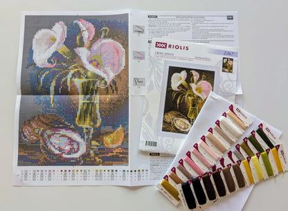 Kit de Punto de Cruz Riolis "Calas y Ostras" - 2267