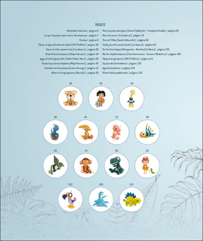 Livro para Tricotar Amigurumi da Pré-História: 14 Dinossauros, Mamutes e Homens das Cavernas a Crochet