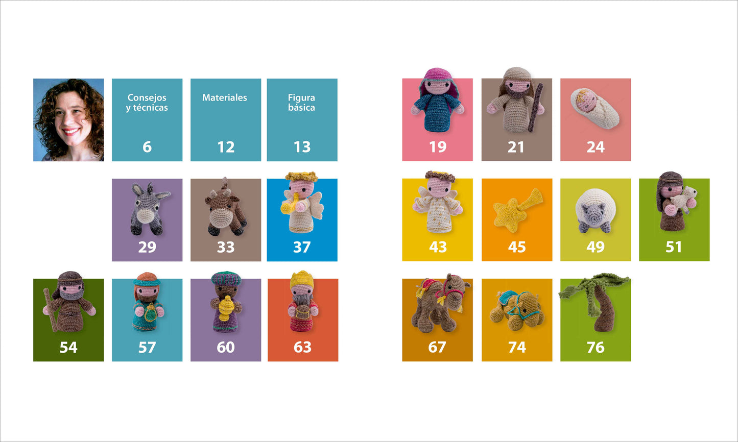 Libro para Tejer Amigurumis: Portal de Belén — 18 Figuras Navideñas a Ganchillo