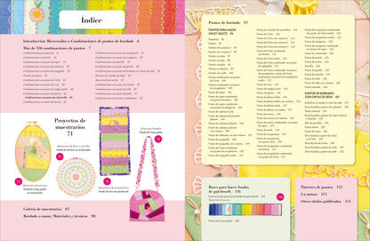 Libro de Puntos de Bordado: 350 Combinaciones y Más de 70 Puntos para Crazy Quilt