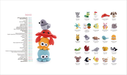 Libro Mini Amigurumi Fáciles y Rápidos: 25 Animales de Ganchillo Paso a Paso