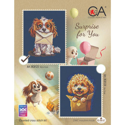 Kit de Punto de Cruz Collection D’Art "Carta de Perro" BC8123