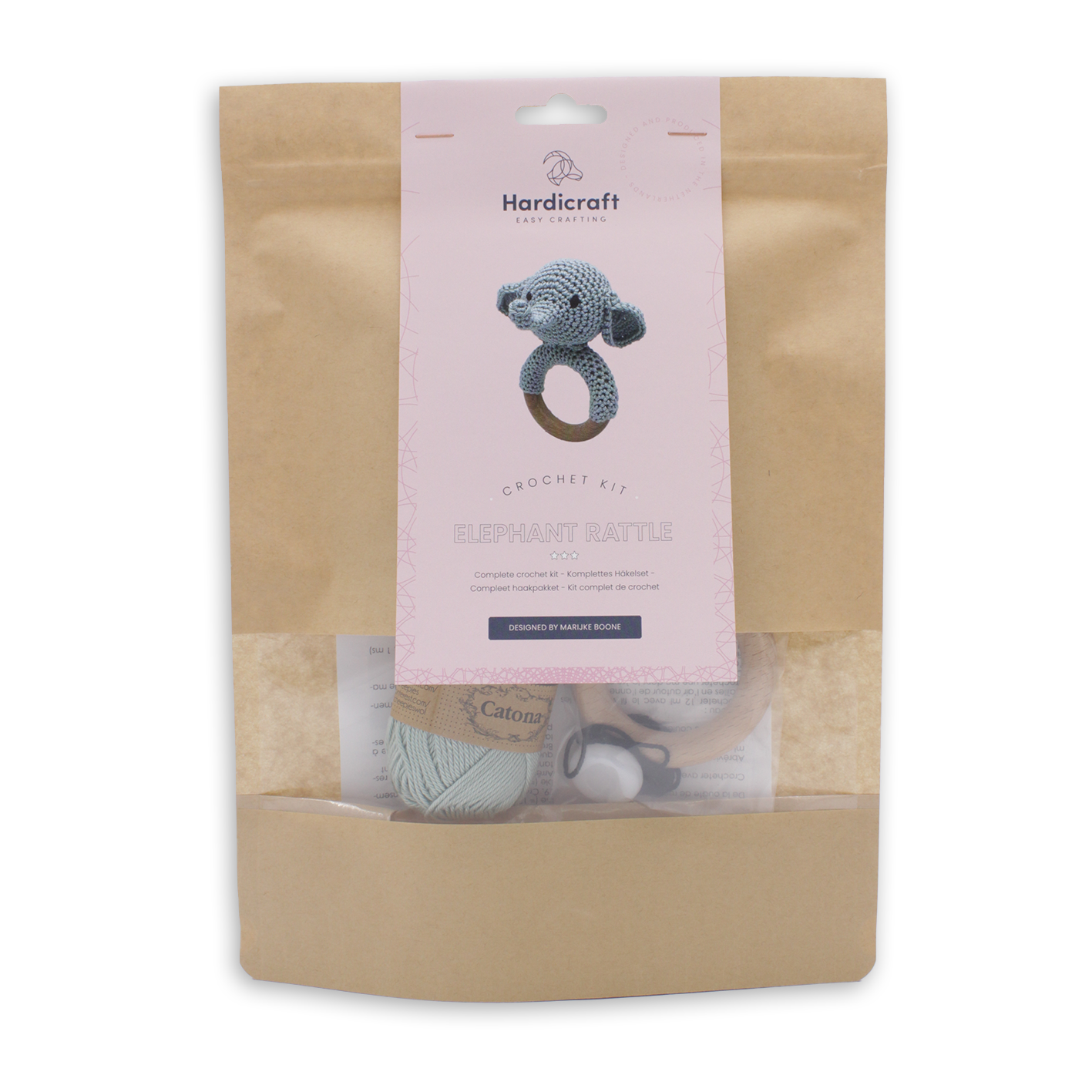 Kit Sonajero de Ganchillo - Rattle Elephant - Hardicraft