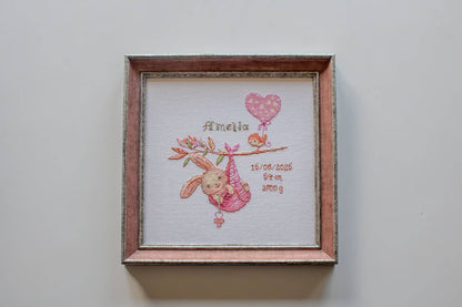 Kit de Punto de Cruz Aine "Muestrario de Nacimiento Niña" - A1029