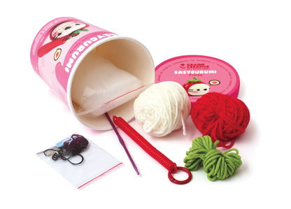 Kit de Amigurumi Fácil "Morango Porta-chaves" - Graine Créative