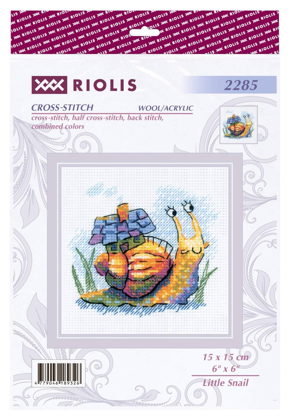 Kit de Punto de Cruz Riolis "Caracolito" - 2285