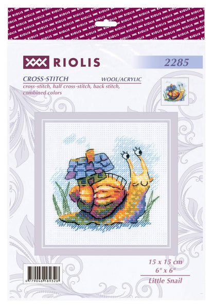 Kit de Punto de Cruz Riolis "Caracolito" - 2285