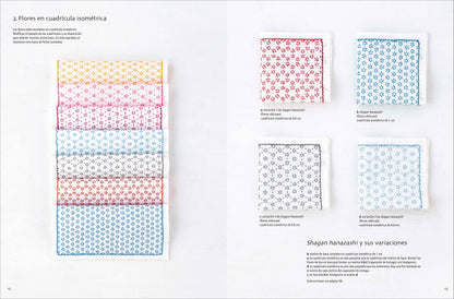 Libro de Bordado Sashiko Hitomezashi: 50 Proyectos de Bordado Japonés Paso a Paso con Patrones