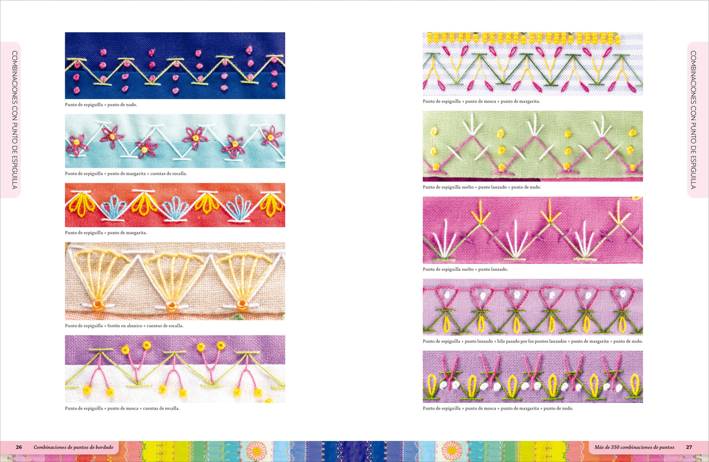 Libro de Puntos de Bordado: 350 Combinaciones y Más de 70 Puntos para Crazy Quilt